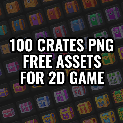 100 crates free 2d png free psd free game Asset 🎸😉
