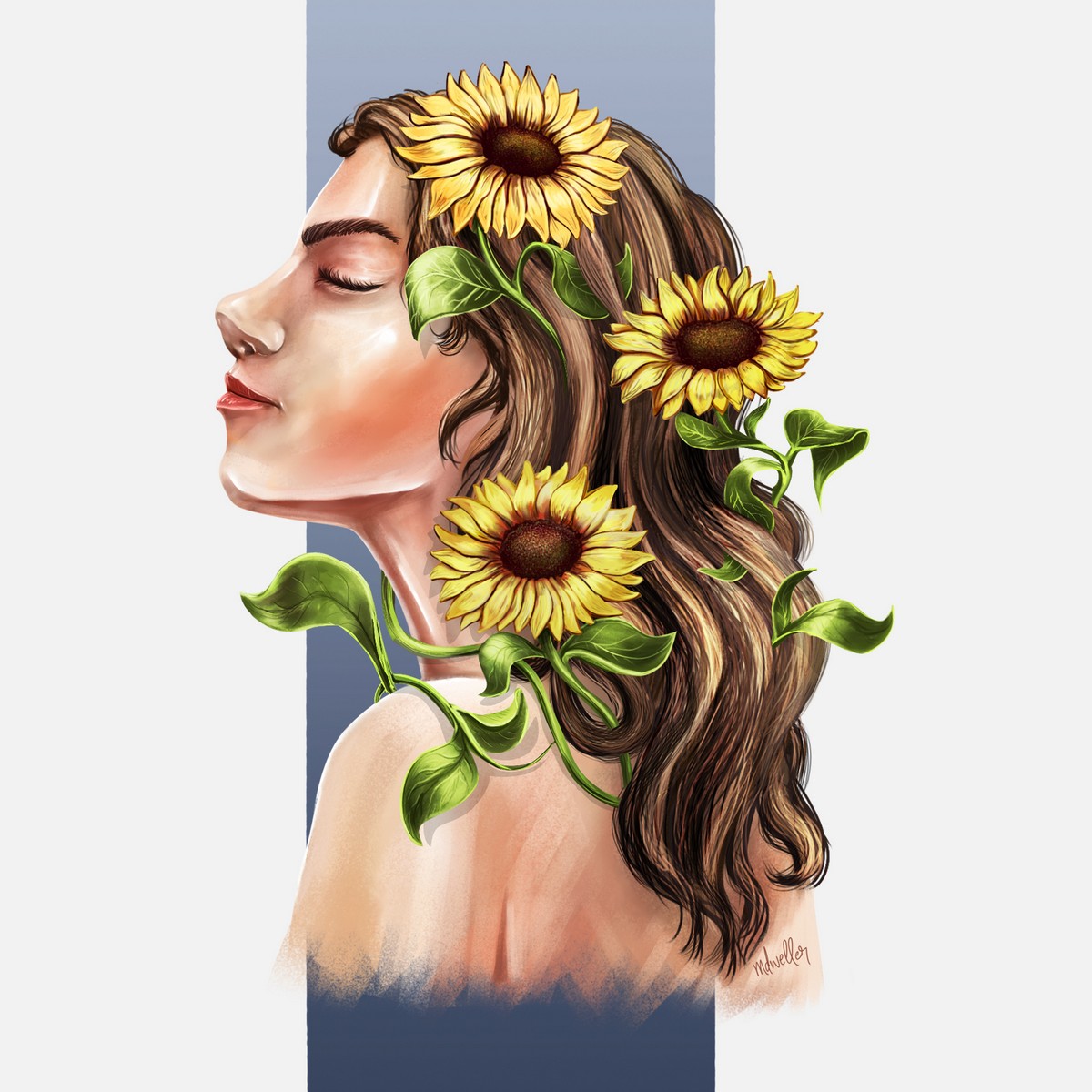 sunflower girl face